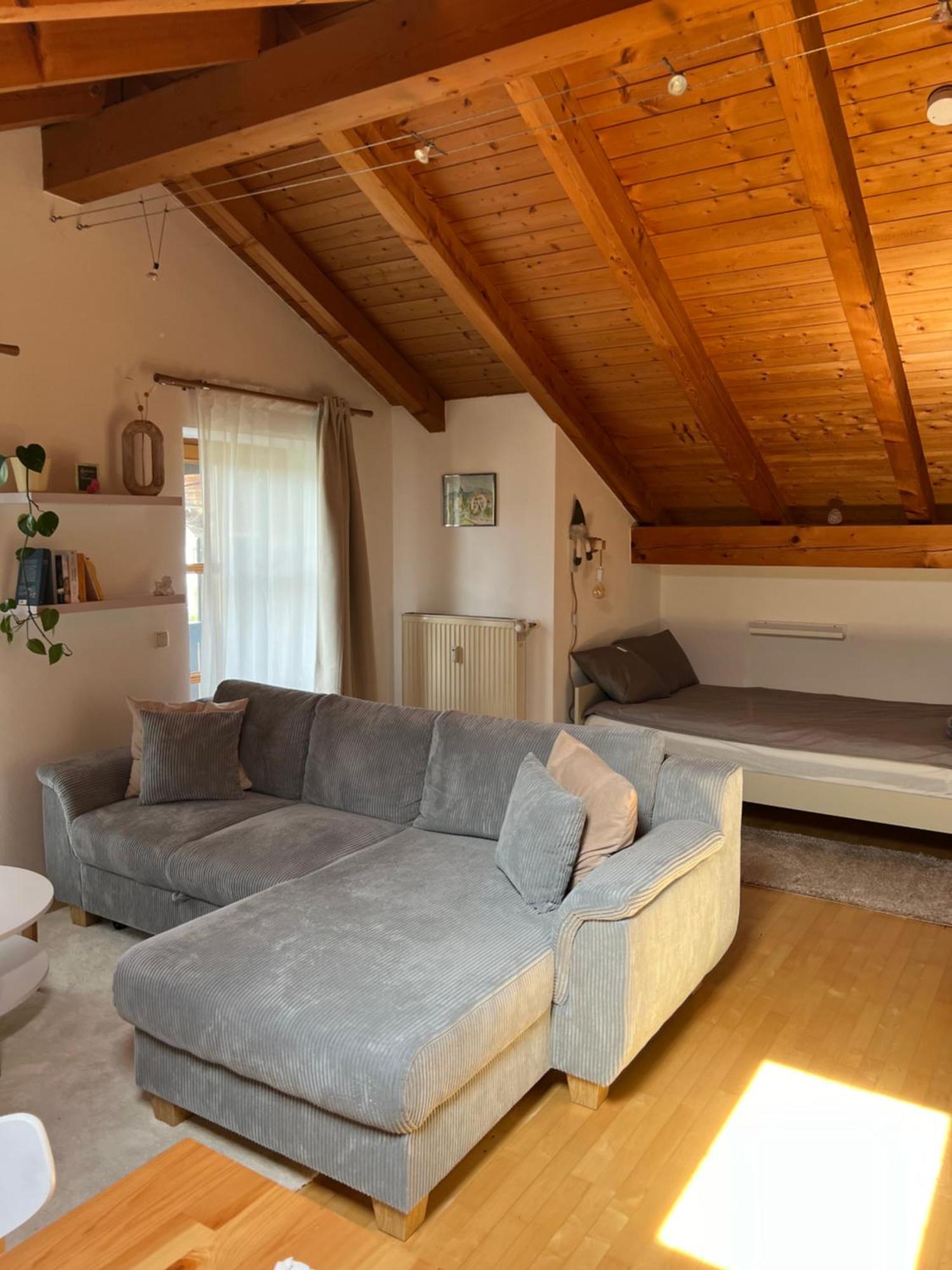 Gemuetliche Dachgeschosswohnung Mit Balkon 艾恩灵 外观 照片